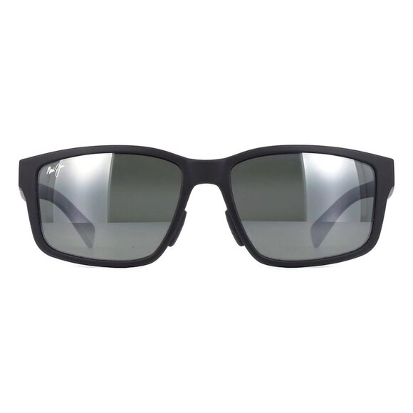 New MAUI JIM Walewaha AF Black Polarised Square MJ0686SA 001 Sunglasses Women - Picture 2 of 4